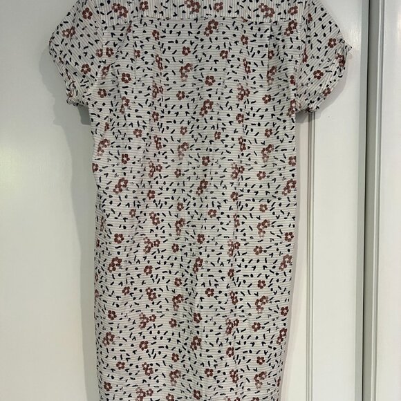 Bridge and Burn Shirt Dress Sz L, block floral print, white, EUC - Picture 2 of 4